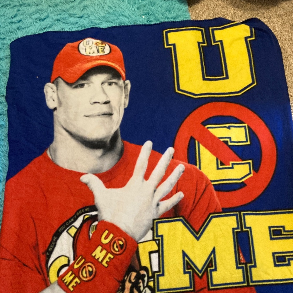 Red and Blue Graphic Blanket